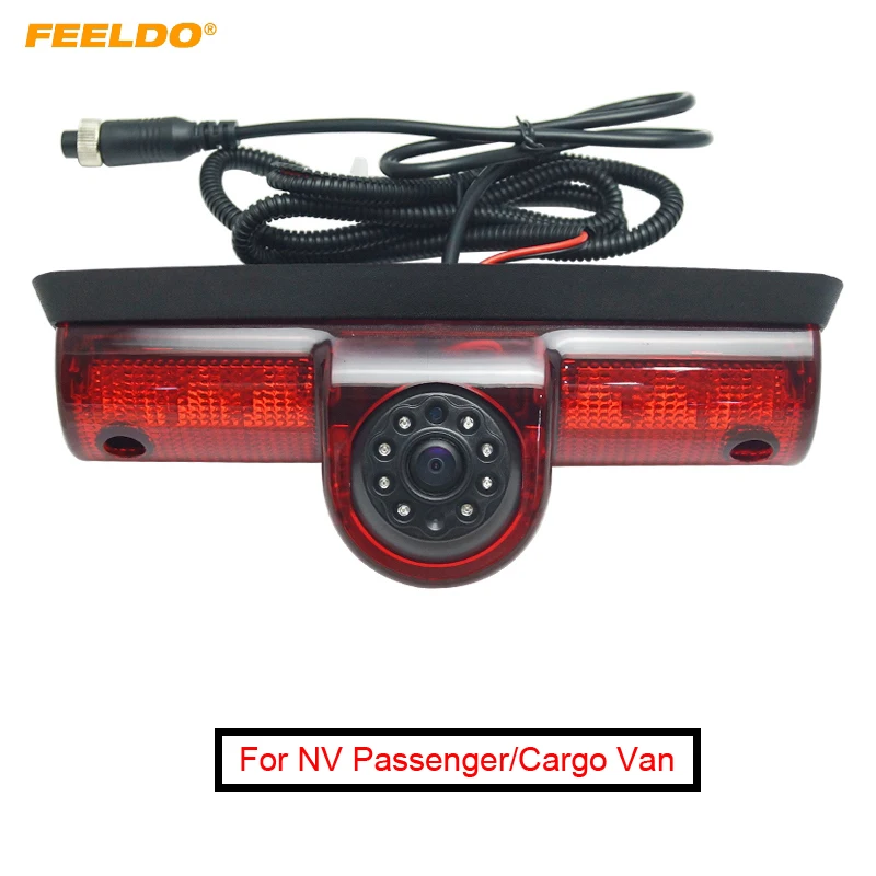 FEELDO 1Set Car LED Brake Light IR Rear View CCD Camera Parking Camera For Nissan NV Passenger Cargo Van NV1500/NV2500/NV3500