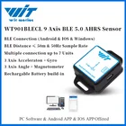 WitMotion Bluetooth BLE 5,0 низкое потребление 9 осевой Датчик WT901BLECL угол + ускорение + гироскоп + Mag MPU9250 на ПКAndroid