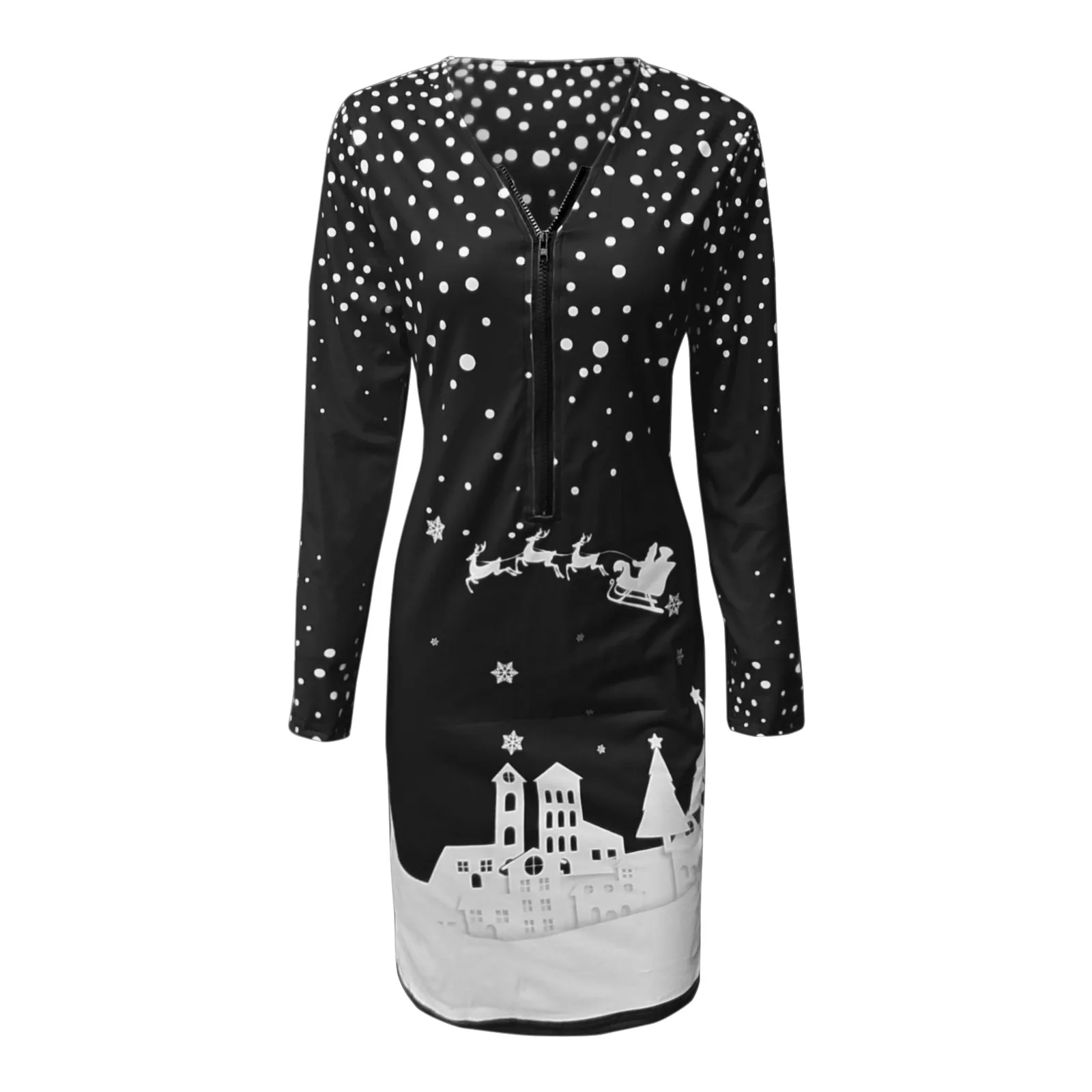 Рождественское облегающее платье женские осенне-зимние облегающие пикантные