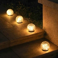 solar light glass ball lamp decoration for outdoor garden fairy decoration light waterproof ground yard lawn buried lighting