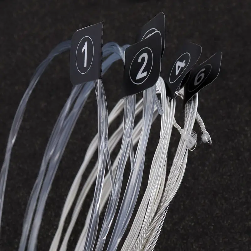 Набор струн для гитары Orphee 6шт Классические струны серии E/B/G/D/A/E Используют высококачественный нейлоновый проводник, звучание умеренное.