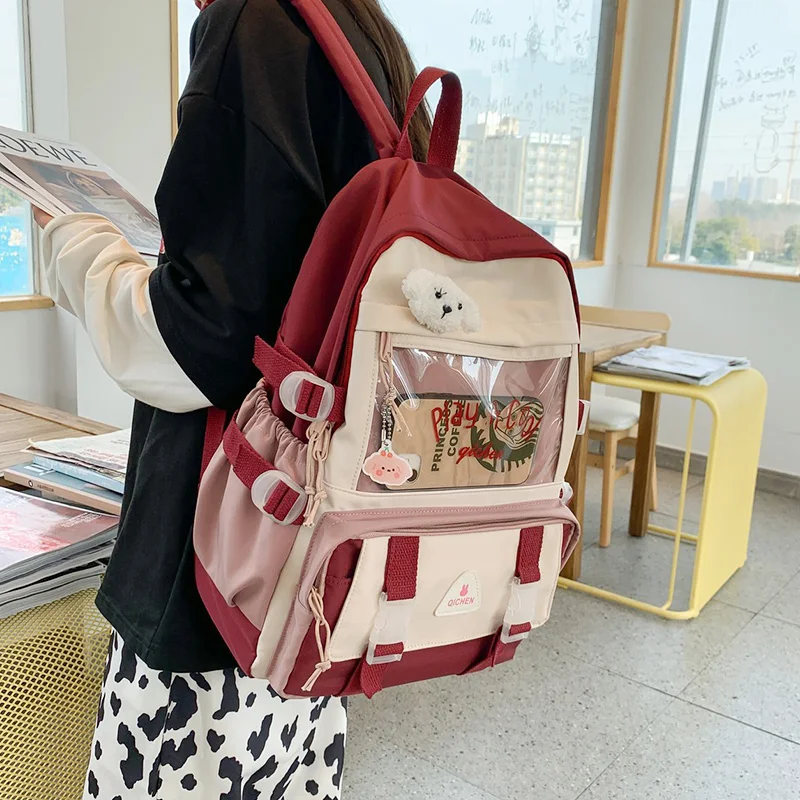 

Cute Schoolbag for female students Summer candy colored nylon travel bag kawaii backpacks for school teenagers girls