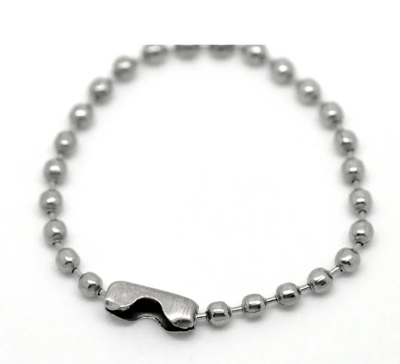 

DoreenBeads 20PCs silver color Connector Clasp Ball Chains Keychain Tag 10cm(3 7/8") new