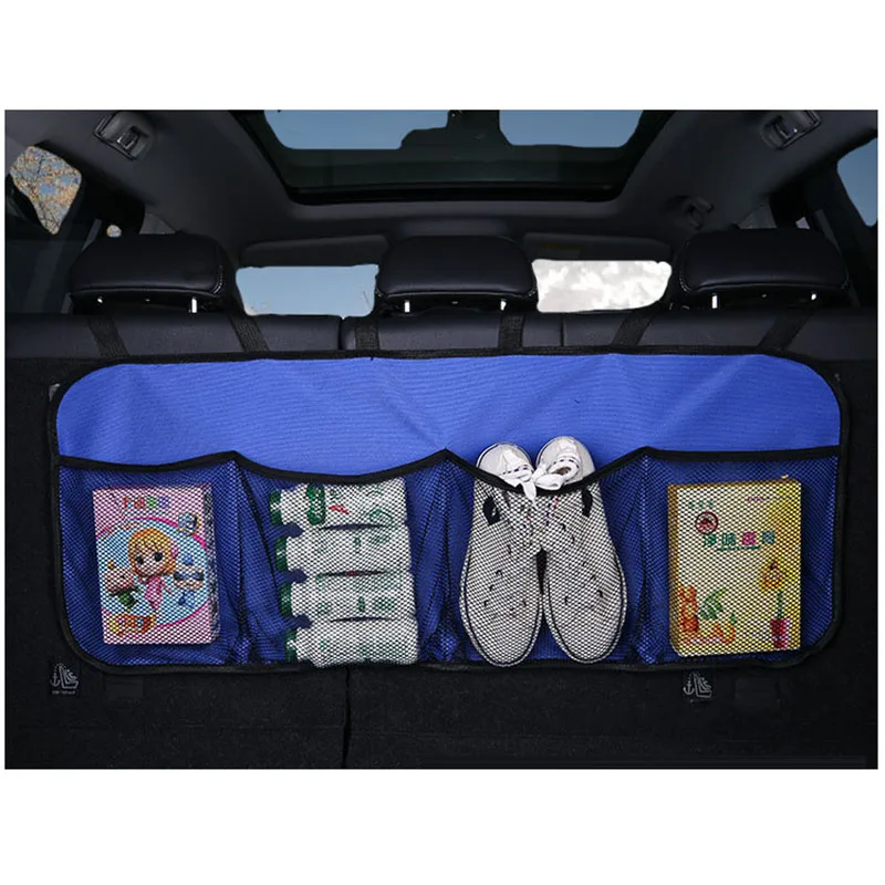 Car Rear Seat Back Storage Bag Multi Hanging Nets Pocket Trunk Organizer Auto Stowing Tidying organizer for car | Автомобили и