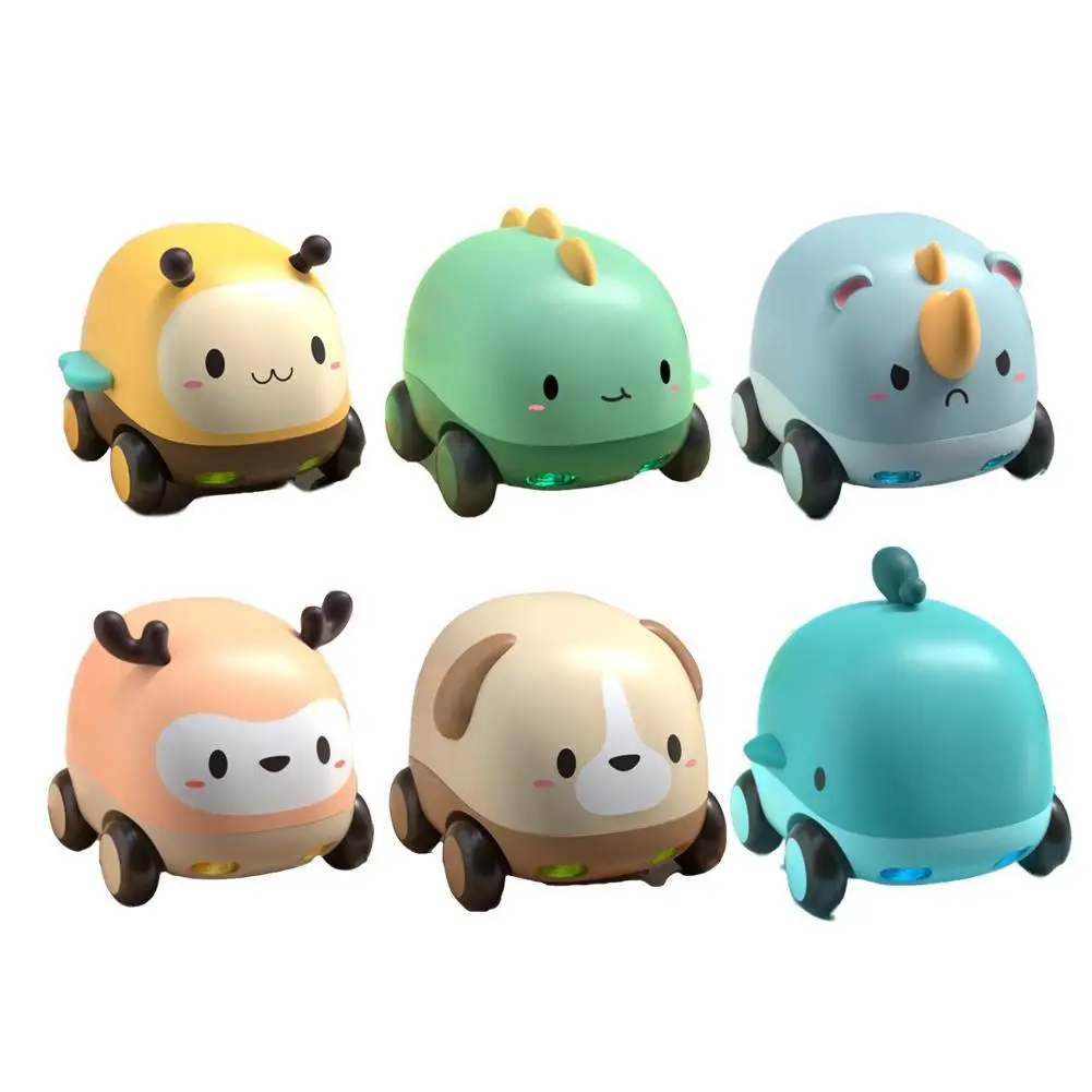 

Милая игрушка с животными, игрушечная Мини-машинка с инерционным звуком и светильник, детская игрушка, детский подарок на день рождения, дет...