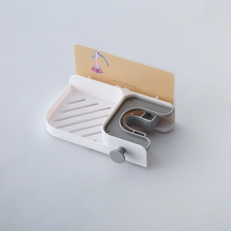 

SAVTON Bathroom Suction Rack Shelves Bathroom Home Wall Holder Shower Hooks Multifunctional Storage Rack Seamless Broom Mop Clip