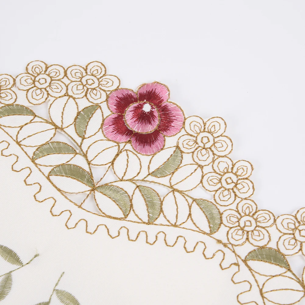 

Rose Round Tablecloth Beige Embroidered Tablecloths Tablecloth Home Kitchen Supplies Table Decoration