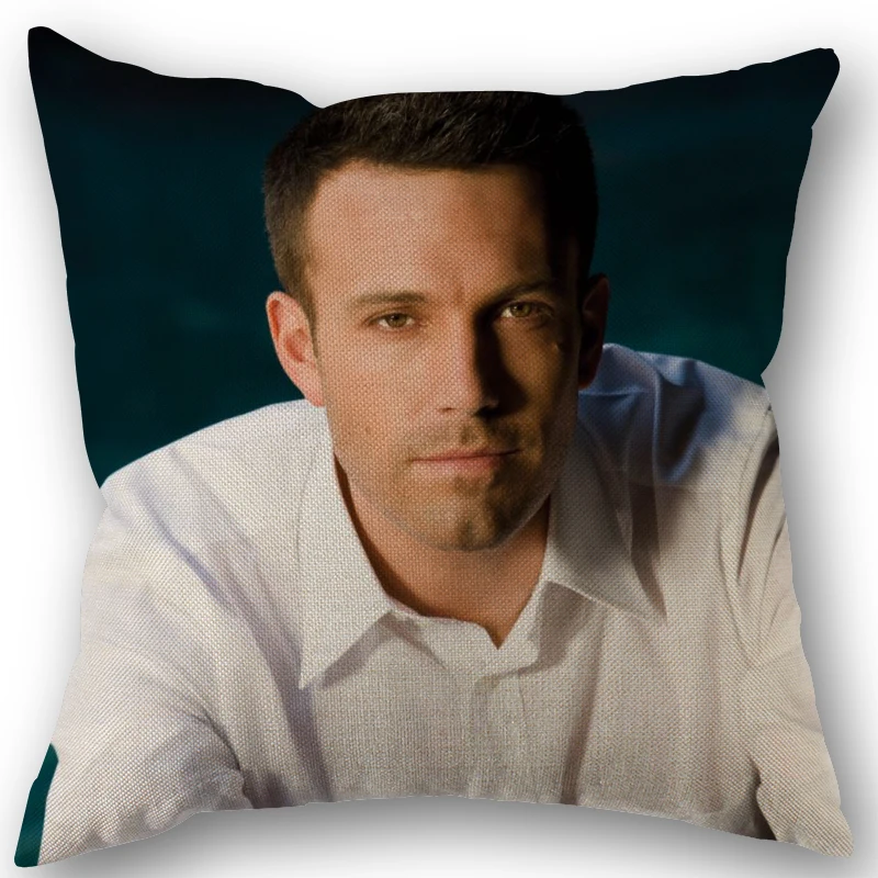

Custom Square Pillowcase Ben Affleck Actor Cotton Linen Pillow Cover Zippered 45x45cm One Sides DIY Gift Office,Home,Outdoor