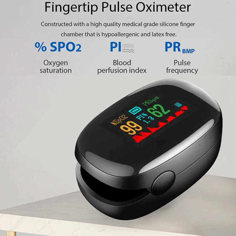 

Portable finger fingertip pulse pulse oximetry oximeter monitor blood oxygen Heart Rate OLED Oximetro de dedo Saturometro Meter