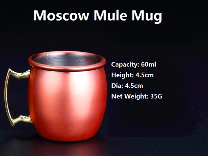 4 шт Мини 60 мл кружки для московского Мула Caneca де Кобре чашка чистого медные чашки Кобре эспрессо покрытием посуда рукоятки пива чашки для молока чая