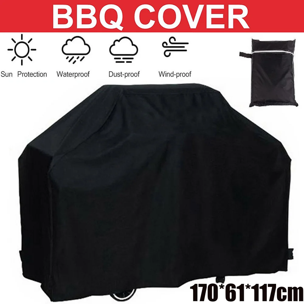 

BBQ Grill Cover Waterproof Heavy Duty Patio Outdoor Oxford Barbecue Smoker Grill Cover (145 * 61 * 117CM)