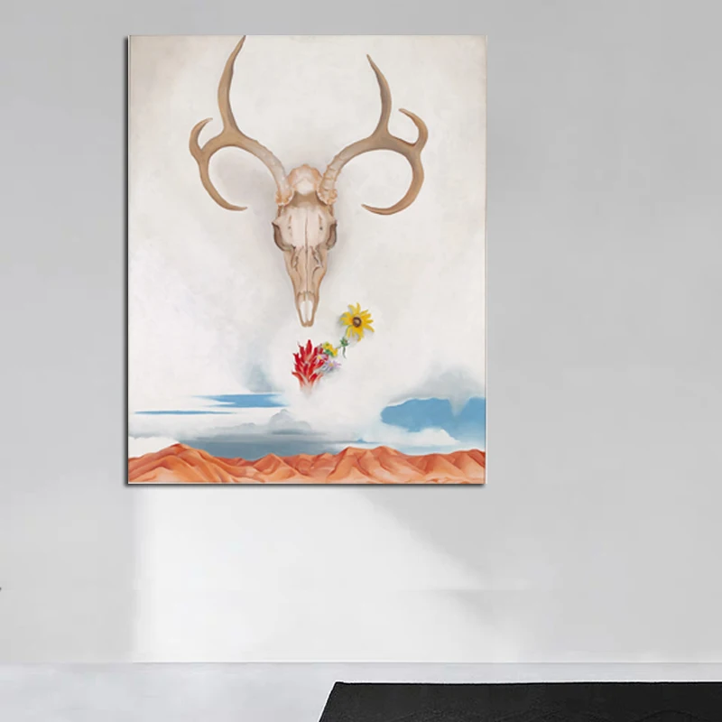Настенная картина с черепом Джорджия о'keeffe Художественная Картина на холсте
