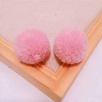 pink 3 см пряжа помпон шарики-Помпоны Pompones свадебные Рождественский Декор дома детская шапка швейные принадлежности cделай сам рукоделия 10 шт - Цвет: pink