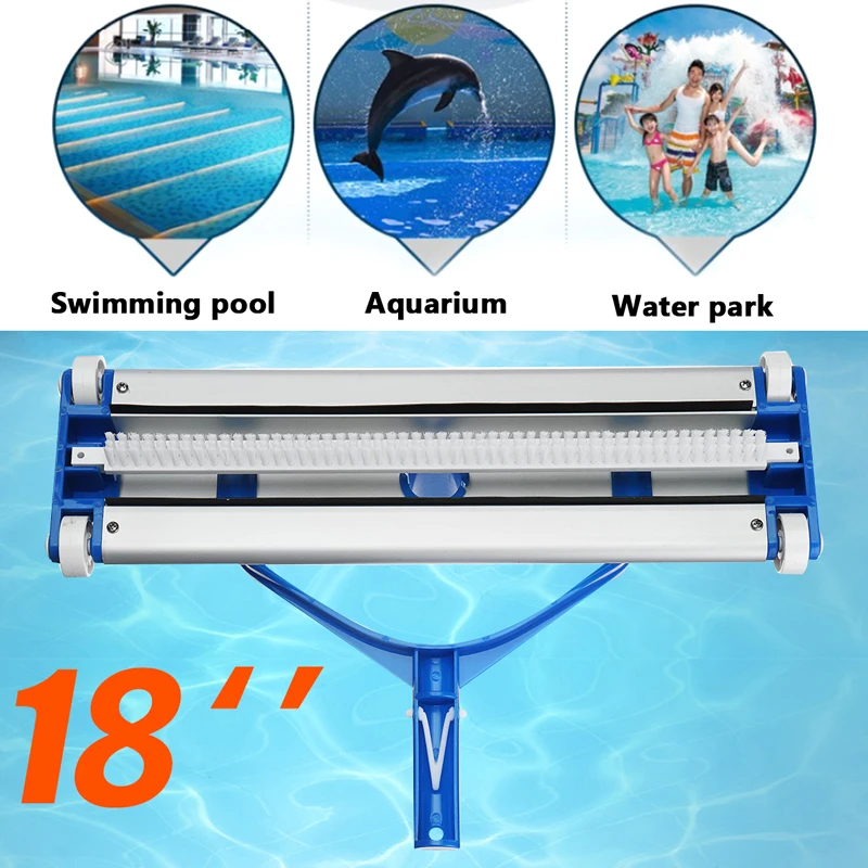 

Vacuum Head Suction 18 Inch Aluminum Alloy Brush Cleaning Tool Durability Accessories for Swimming Pools