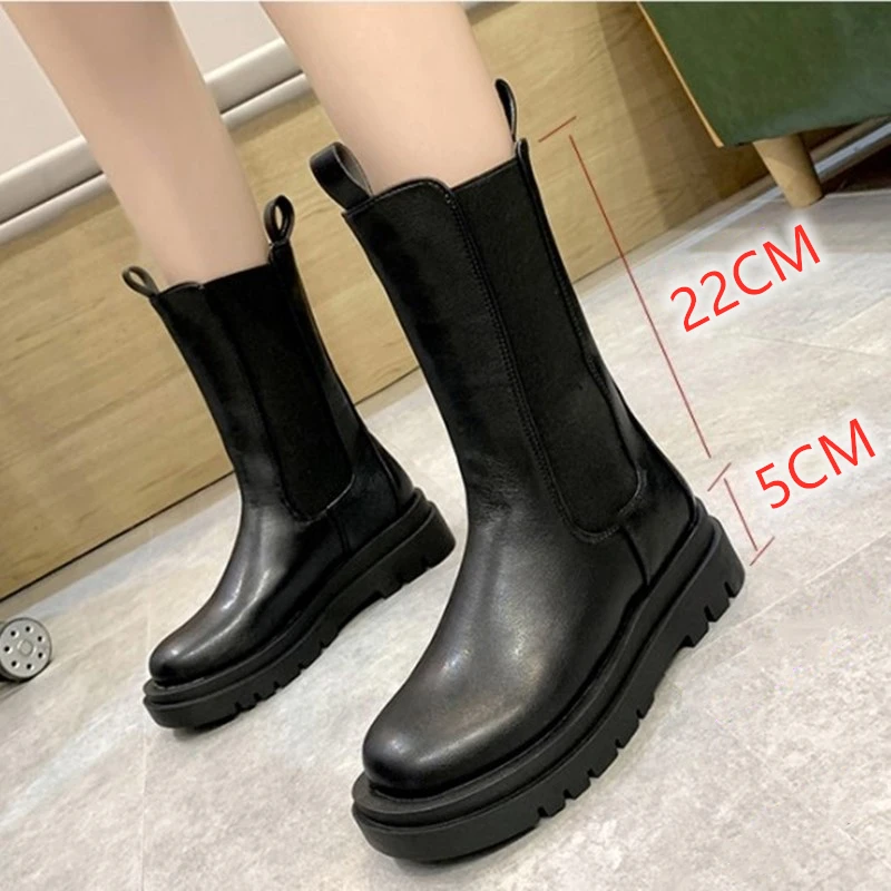 Женские ботильоны на массивном каблуке Осенние брендовые дизайнерские ботинки