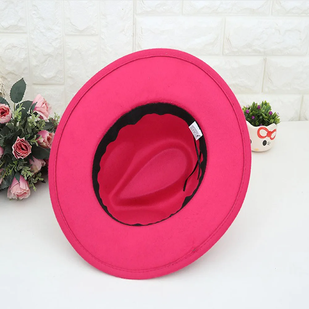 

Classic British Fedora Hat Men Women Imitation Woolen Winter Felt Hats