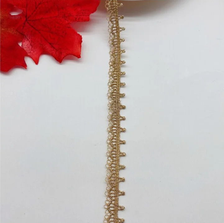 3 метров золотого и серебряного цвета с вышитыми цветами кружевной отделкой