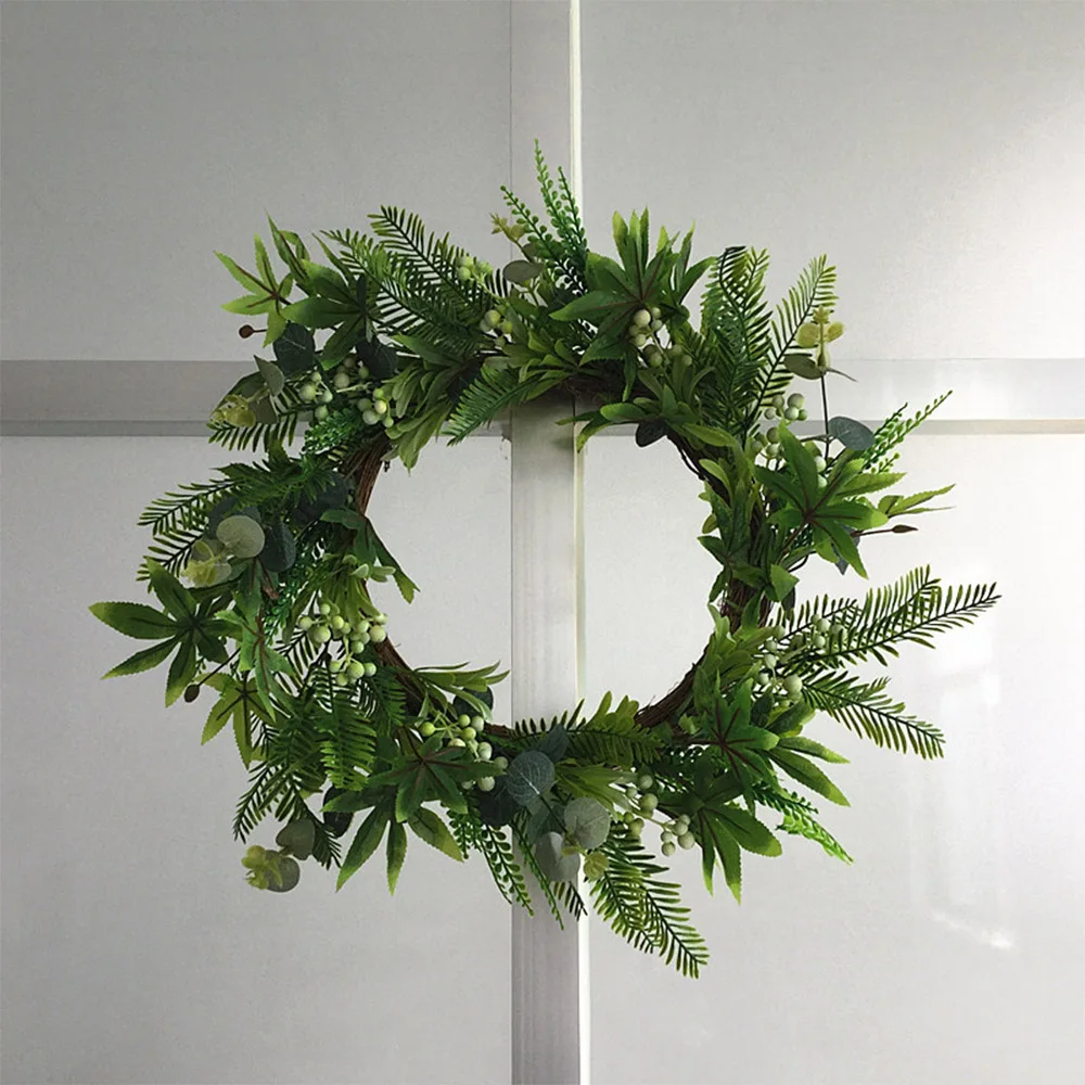Поддельные цветочные гирлянды Рождественский венок на дверь Декор