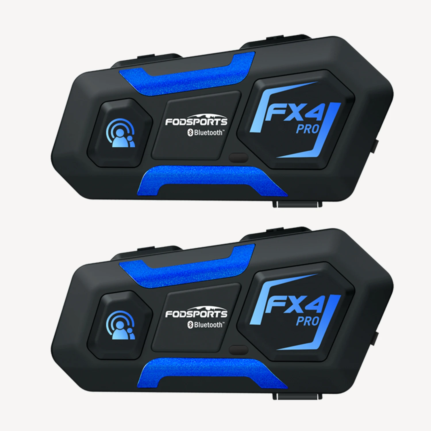 Fodsports 2 pcs FX4 Pro Helmet Intercom Мотоциклетный шлем Bluetooth-гарнитура Домофон 1000 м Intercomunicador 4