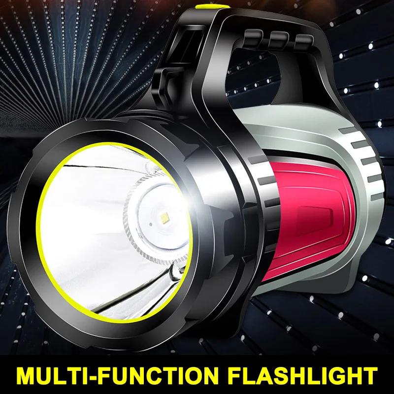 

LED Searchlight Flashlight Torch Light Rechargeable Waterproof for Camping Outdoor HB88