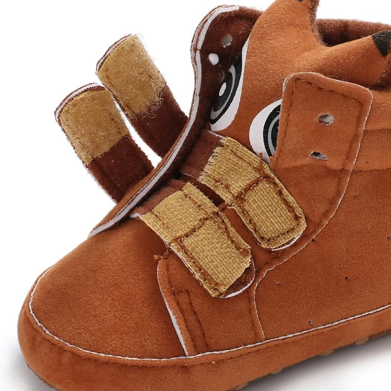 Обувь для девочек и мальчиков с животным принтом обувь первых шагов зимняя