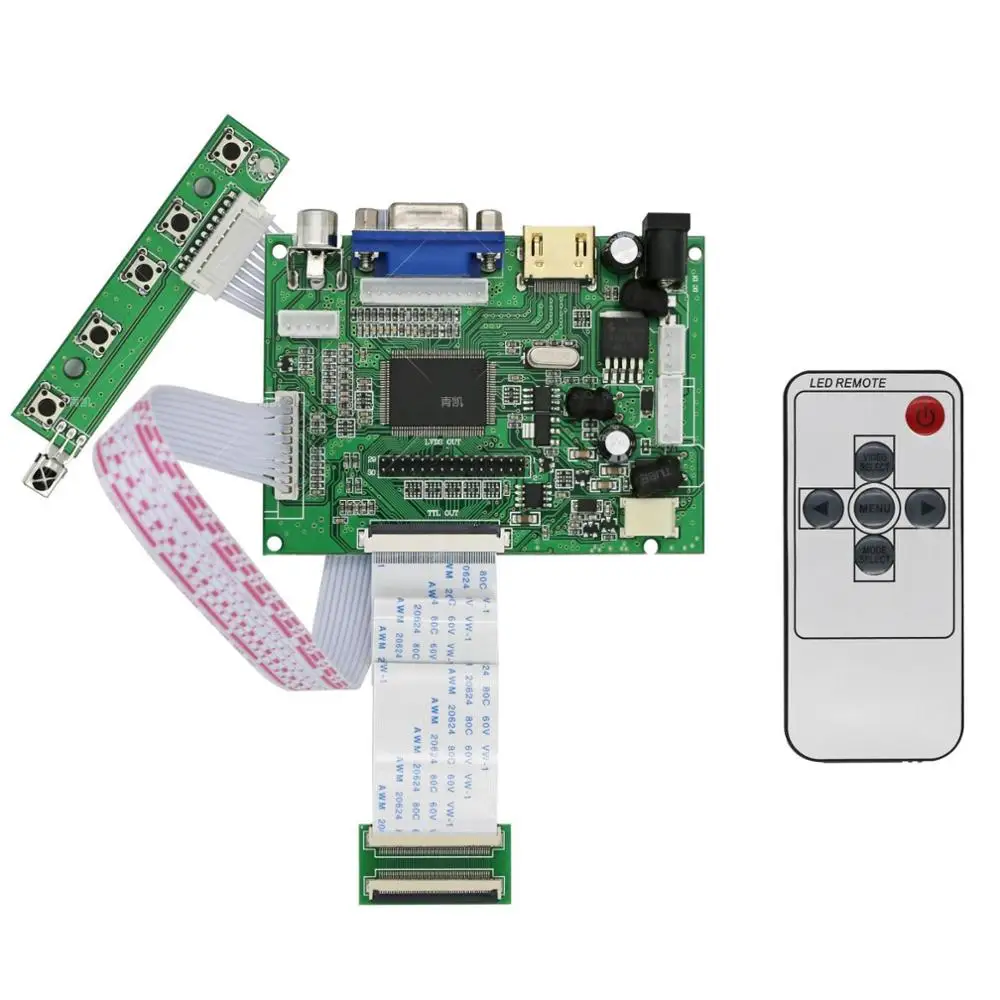 ЖК-дисплей Дисплей TTL LVDS плата контроллера HDMI VGA 2AV 50PIN 800*480 для AT090TN10 AT070TN92 94 90