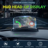 screen reflection mobile phone bracket hud car navigation projector head up display qi wireless charger car bracket high quality
