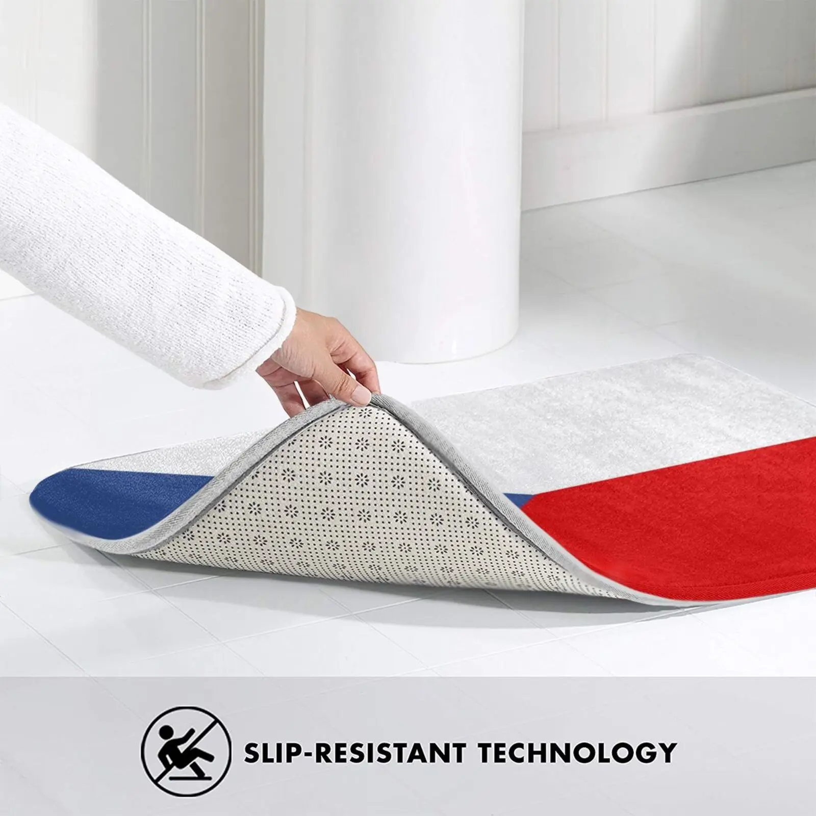 Коврик с флагом Чехии мягкий нескользящий коврик символикой страны - купить по