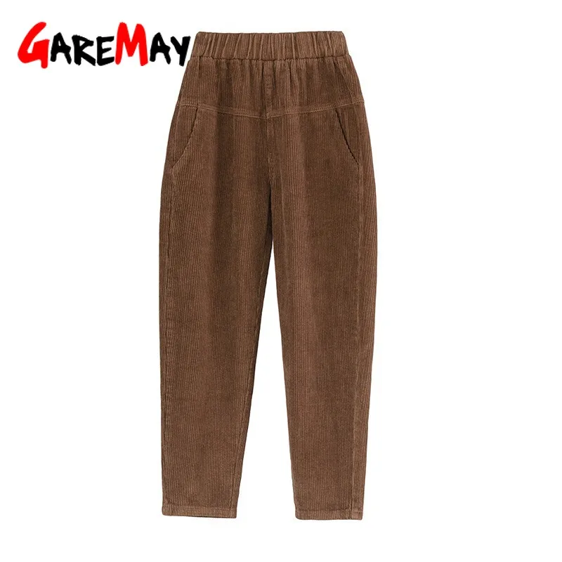 Женские штаны модные женские повседневные шаровары с эластичной резинкой на