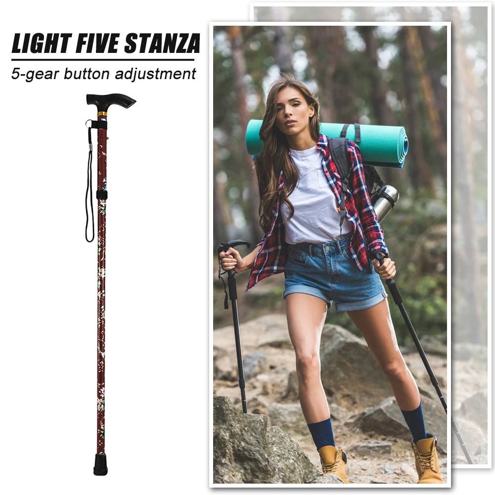 

Folding Walking Sticks Canes Hiking Trekking Poles Adjustable Outdoor Camping for Family Outdoor Camping Accessories