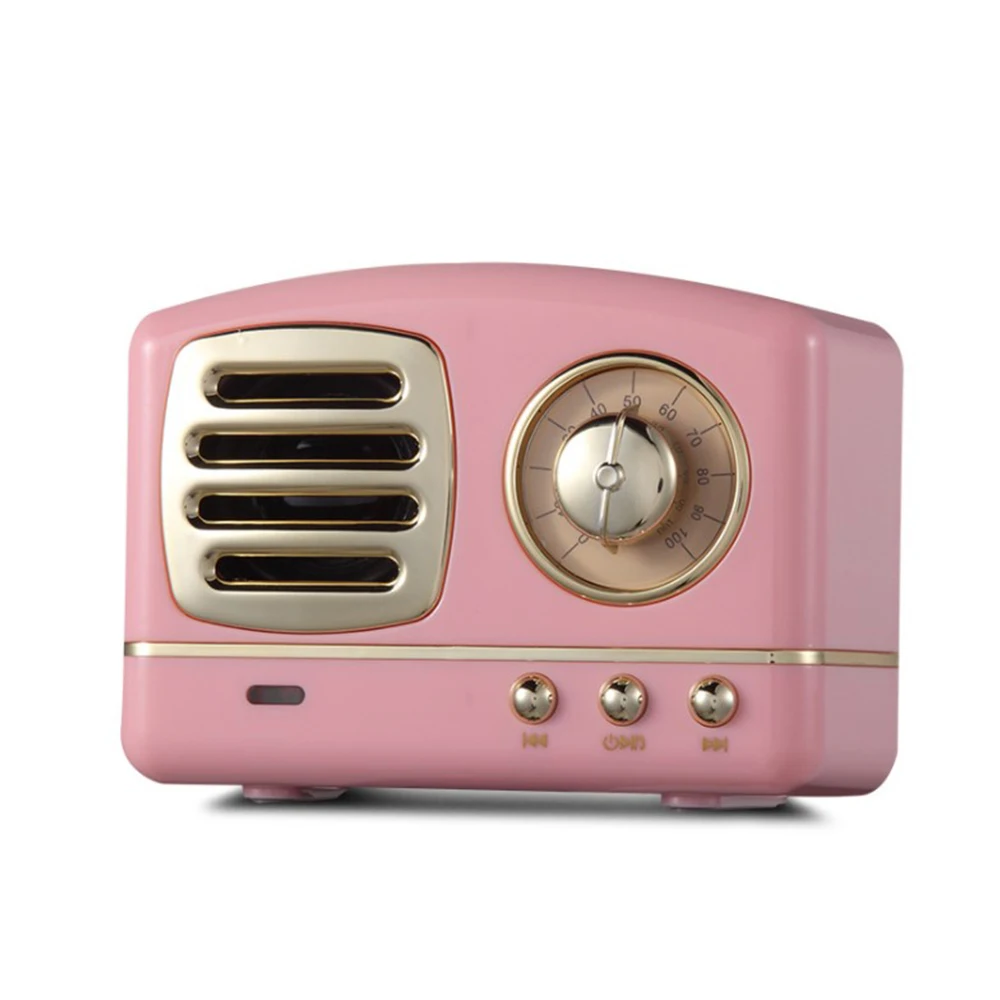 

IXUR Retro Bluetooth Wireless Mini Portable Speaker 3D Stereo Surround Subwoofer Support TF Card for Xiaomi/iPhone