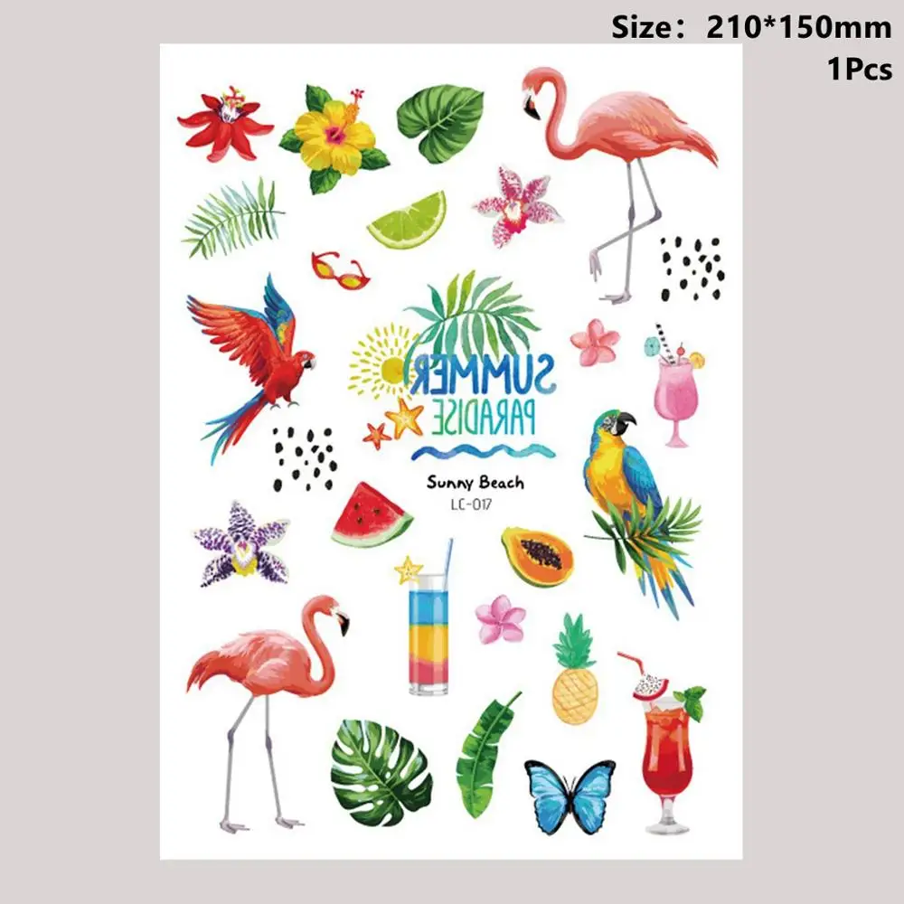Animals Stickers 4 Taoup 1 шт. пластиковые ананас Пальма розовые очки Фламинго летние тропические вечерние принадлежности Гавайские вечерние украшения сувениры для свадьбы - Цвет: Animals Stickers 4