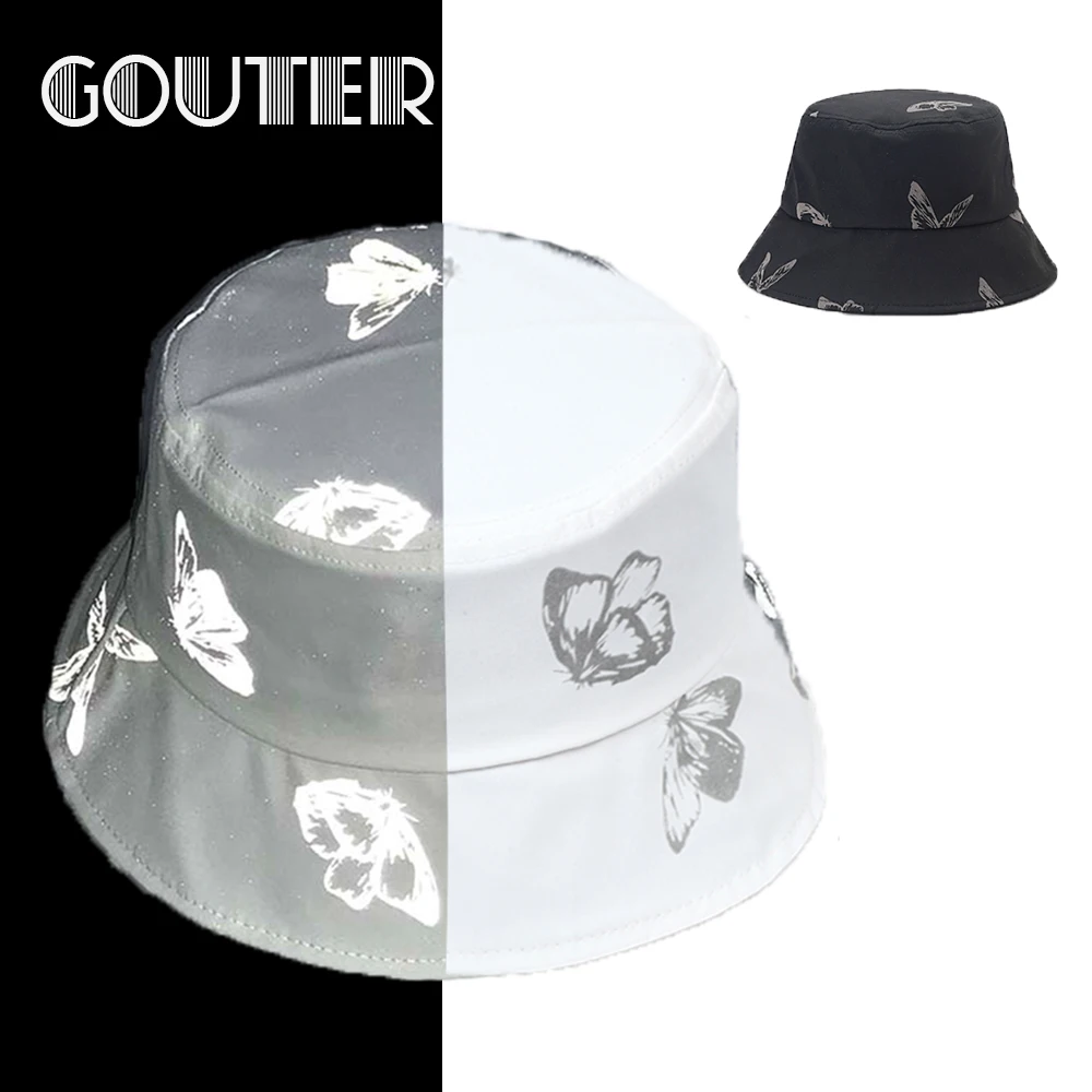 GOUTER черно белый светильник бабочка отражающая Панама женская дизайнерская