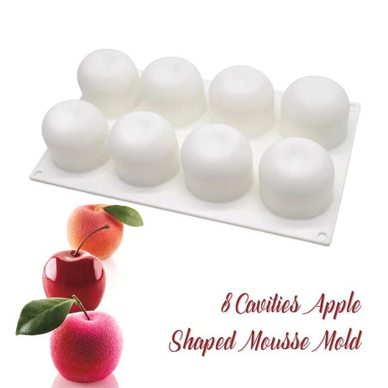 

Silicone Cake Mold 291mm * 171mm * 59mm Frozen Dessert Mold Ice Cream Chocolate Pastry 8 Holes Baking Mold Pinecone Form