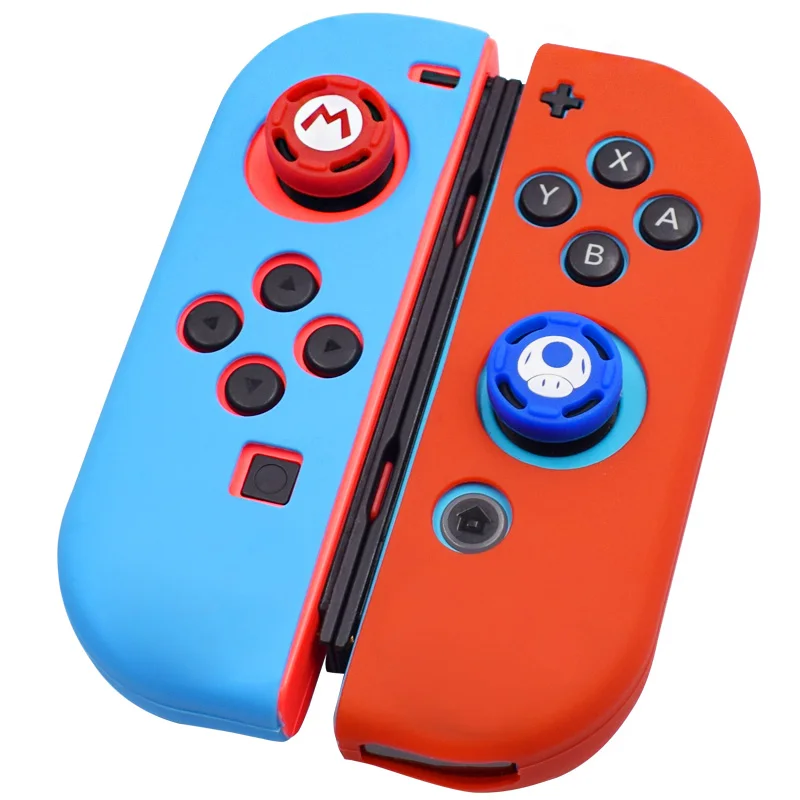 Защитный чехол для nintendo Switch Joy-Con контроллер с колпачками большого пальца x2