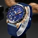 2021 New LIGE Blue Casual Mesh Belt Fashion Quartz Gold Watch Mens Watches Top Brand Luxury Waterproof Clock Relogio Masculino Other Image