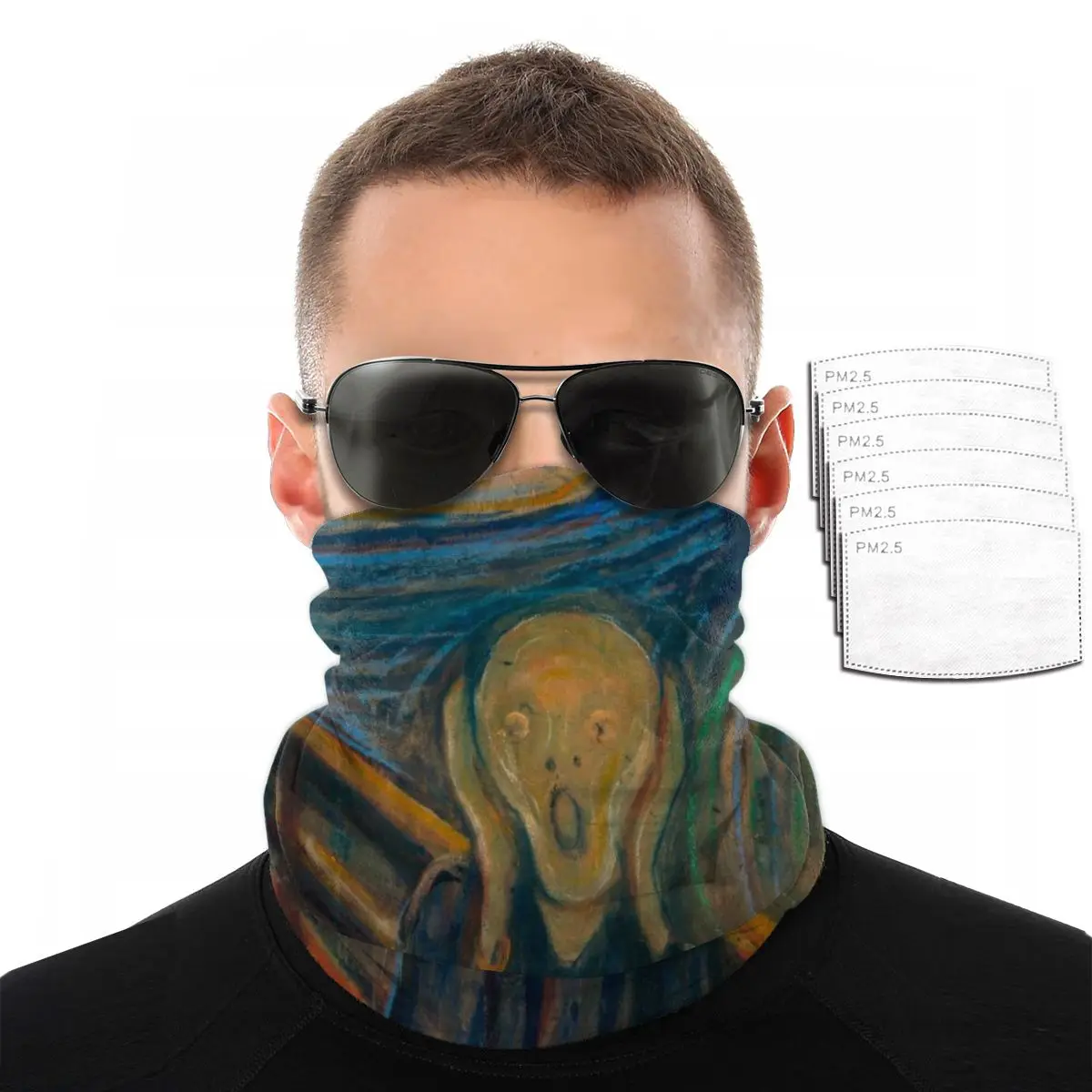 

2020 Polyester Bandana Magic Neckerchief Men's Scarf The Scream Versatility Caps Cycling Elastic snood