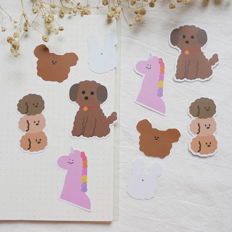 10 шт./упак. милые Пёс из мультфильма щенок Стикеры DIY ремесло Скрапбукинг альбом
