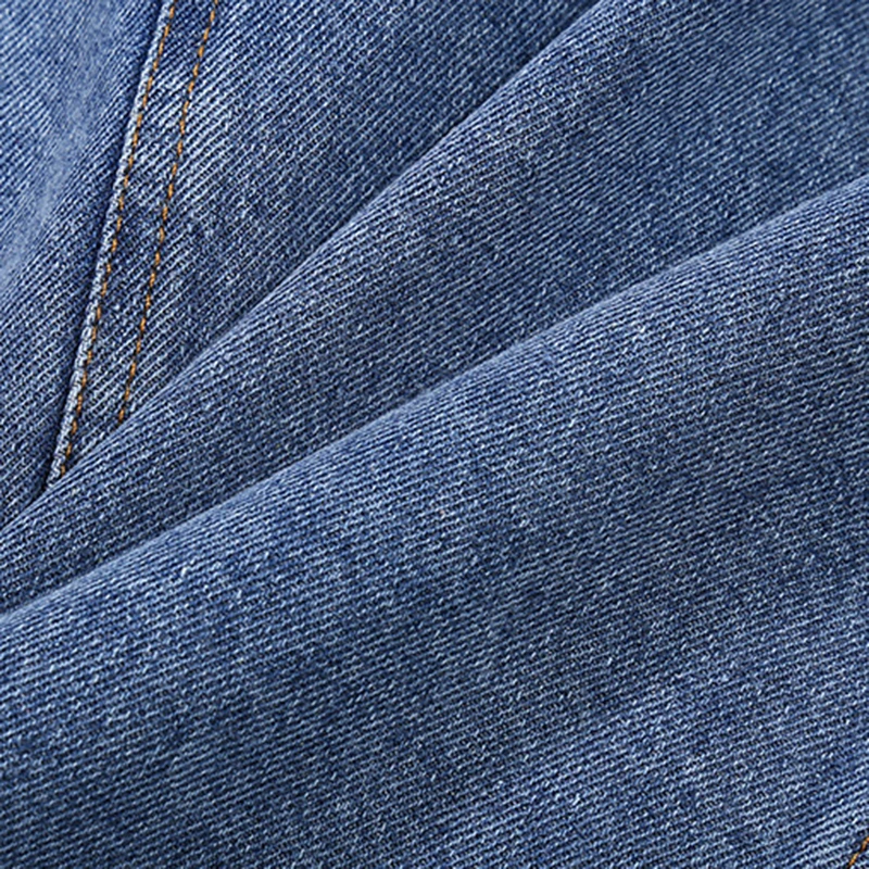 

TVVOVVIN Plaid Patchwork Denim Double Breasted Blazer Women 2020Autumn Casual Fashion Style Temperament All Match Blazer WJ1177