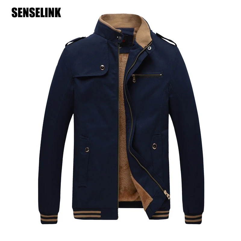 

Men's New Casual Jacket 2020 Coat Windproof Warm Autumn And Winter Windbreaker Korean Plus Velvet Thick Fashion 5XL