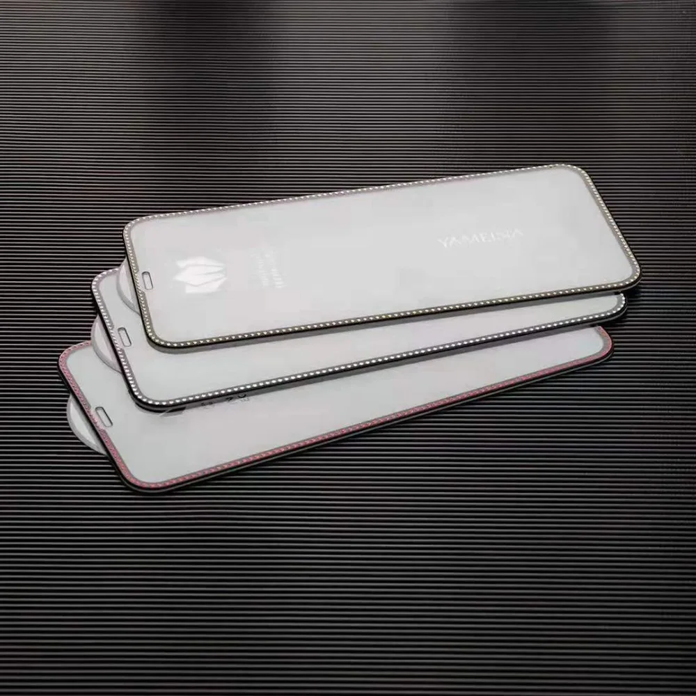Роскошная блестящая Алмазная пленка из закаленного стекла для iPhone 11 Pro MAX XR XS MAX X6 6S 7 8 Plus, защита экрана, полное покрытие, стеклянная пленка