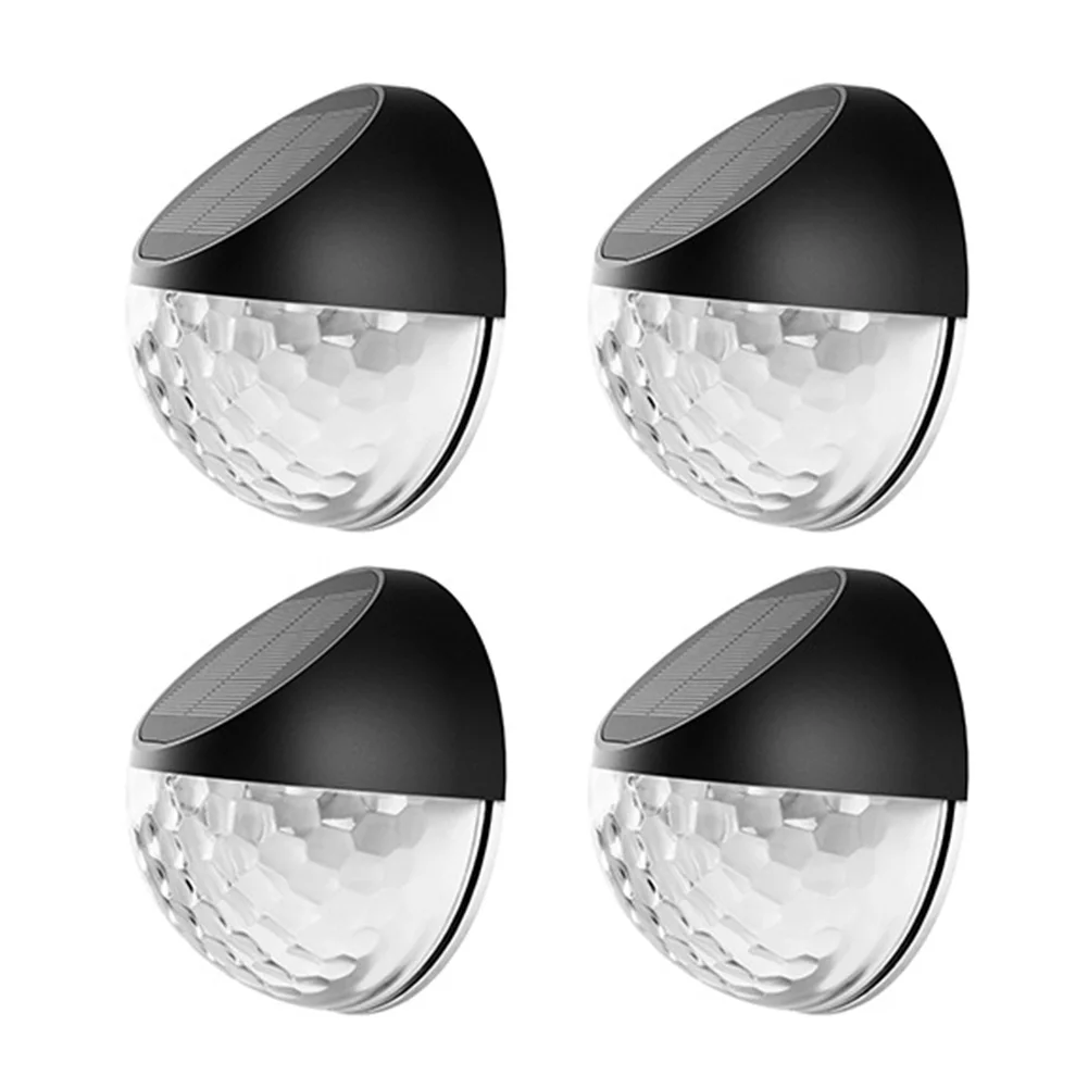

4pcs Yard Outdoor Waterproof Auto On Off Garden Decor Patio Landscape Lamp Splash Resistant Wireless Solar Fence Light Stairway