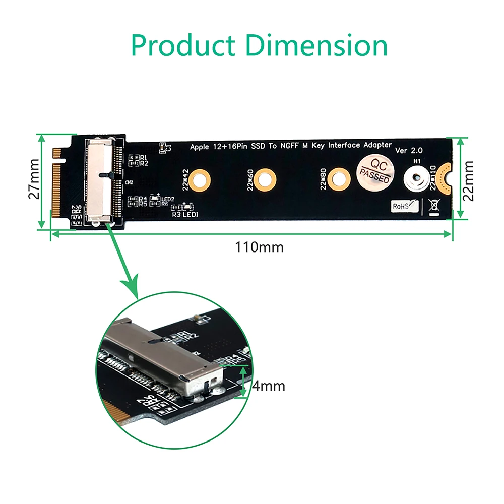 M.2 адаптер диск PCIe SSD к ключ M карты для 2013 2014 2015 2016 2017 MacBook Air Pro retina конвертер NGFF