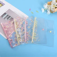 a5 a6 pvc transparent cute little daisy notebook 6 hole loose leaf notebook shell journal planner office stationery supplies