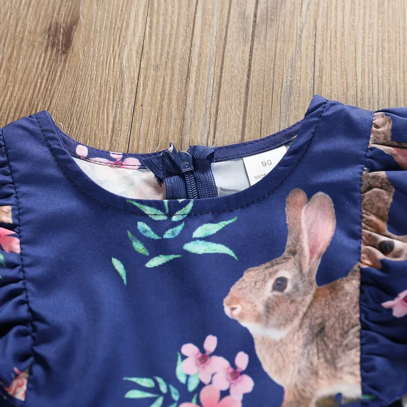 Платье для маленьких девочек платье принцессы с рисунком кролика одежда детей