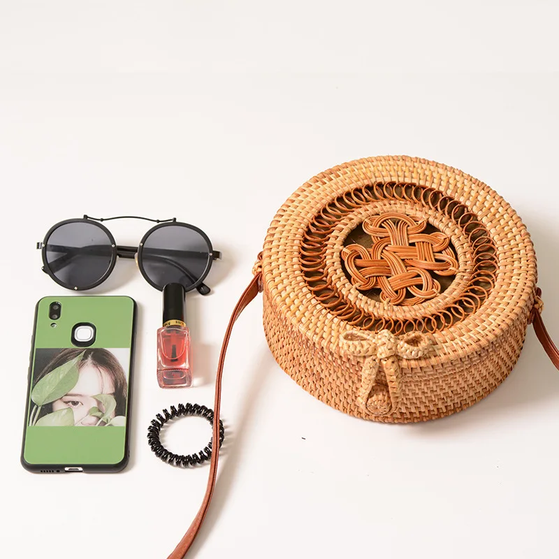 

Специальная распродажа плетения из ротанга с бабочкой baotsen, ремень из искусственной кожи с искусственными плетеными сумками