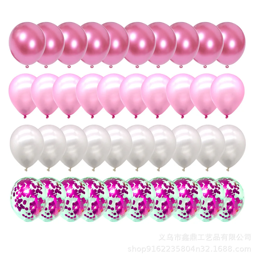 50 шт. 12 дюймовые розовые и золотые воздушные шары набор конфетти шар на день