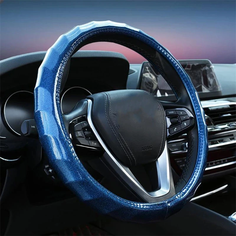 

38cm Steering Wheel Cover Non-slip Colorful Breathable Universal Car Assessoires Funda Volante Coche Auto Accessories Interior