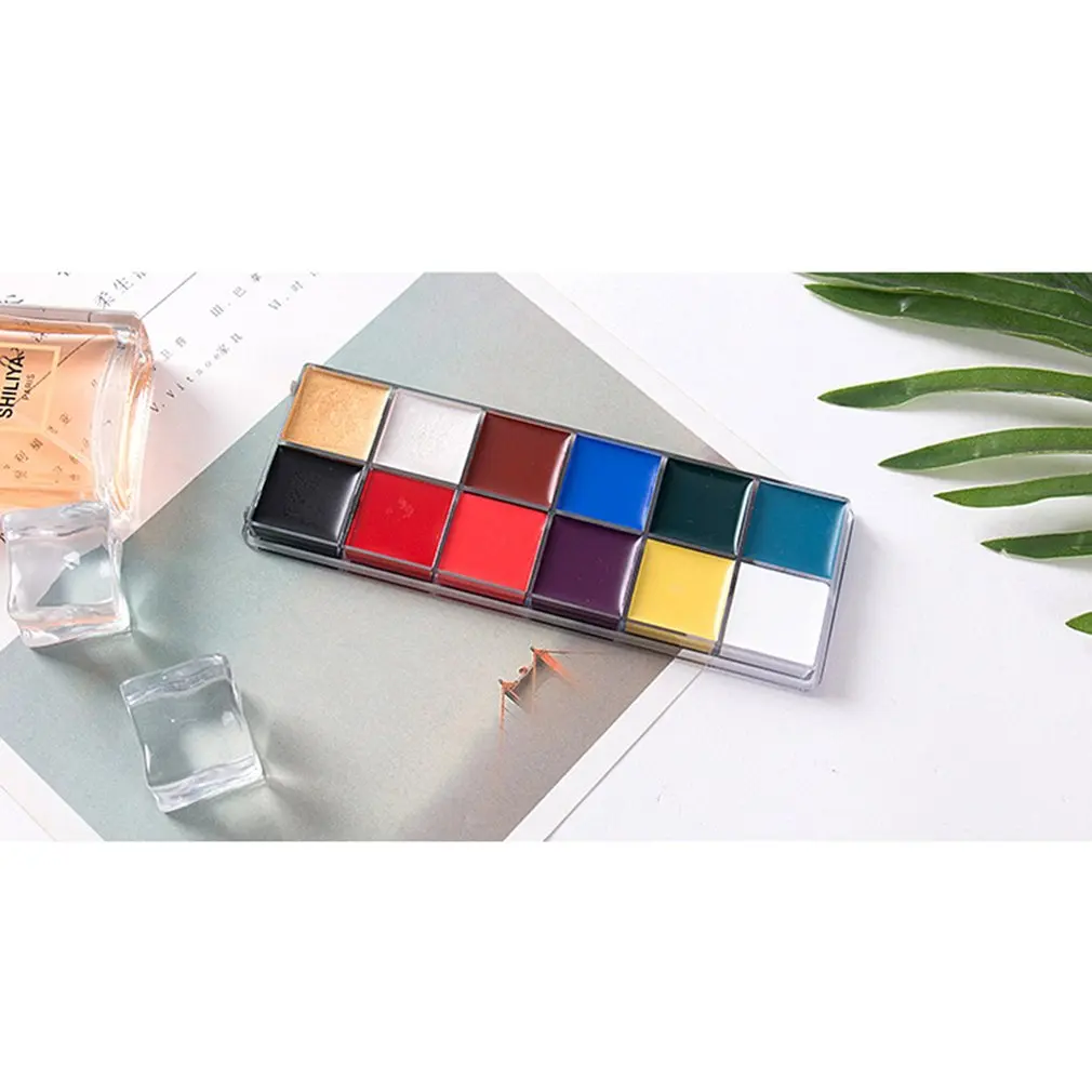 12 цветов татуировки цветной пигмент для лица краска тела масляная рисования