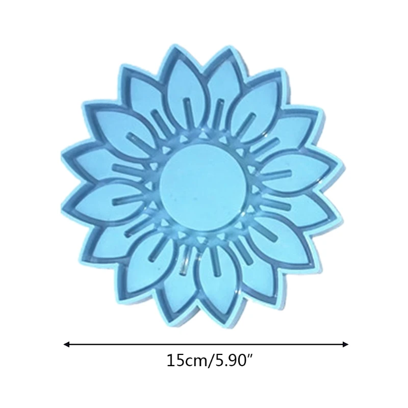 

13MC Flower Shape Candlestick Epoxy Resin Mold Coaster Cup Mat Casting Silicone Mould DIY Crafts Ornaments Decorations Mold